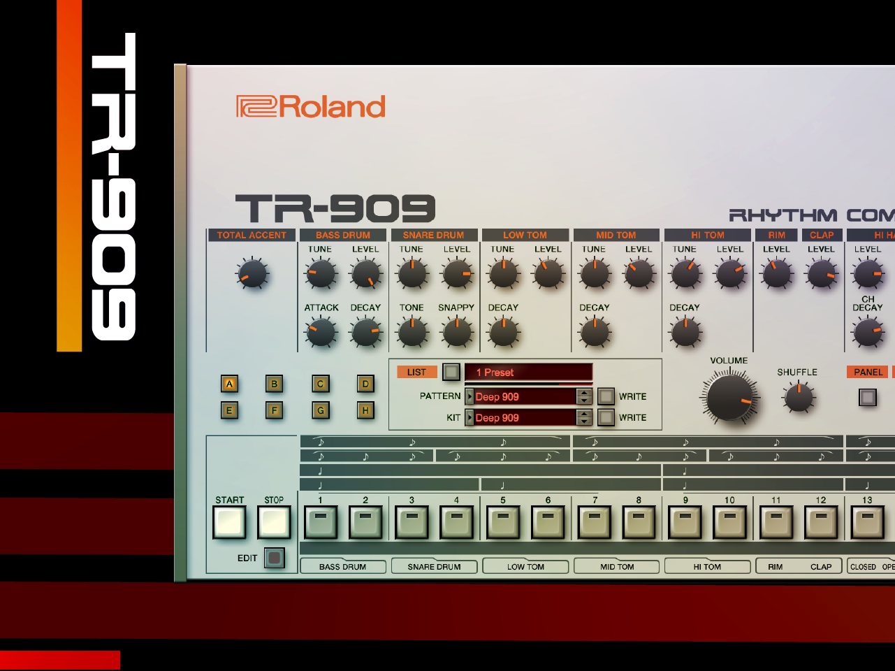 TR-909 Software Rhythm Composer