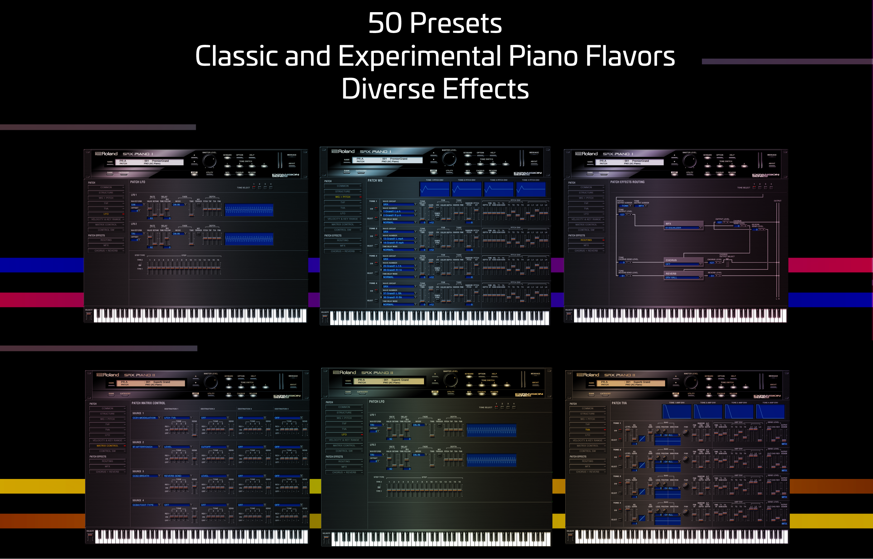 SRX PIANO I and SRX PIANO II Available Now